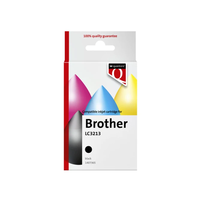 Inktcartridge Quantore alternatief tbv Brother LC3213 zwart