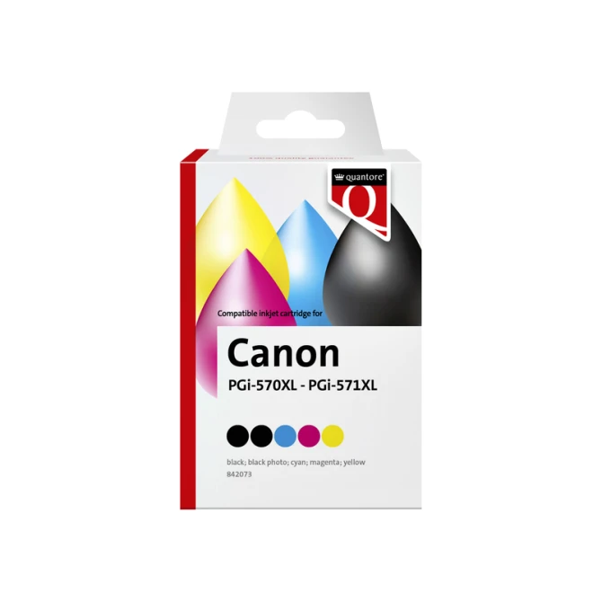 Inktcartridge Quantore alternatief tbv Canon PGI-570XL CLI-571XL 2x zwart 3x kleur