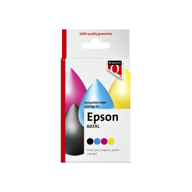Inktcartridge Quantore alternatief tbv Epson 603XL zwart + 3 kleuren
