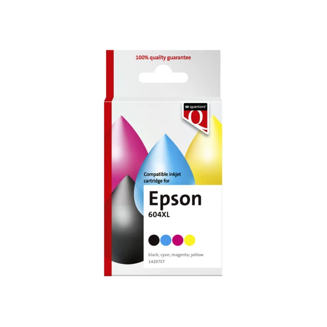 Inktcartridge Quantore alternatief tbv Epson 604XL T10H94 zwart + 3 kleuren
