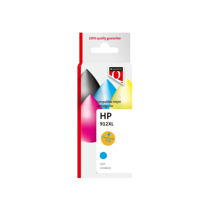 Inktcartridge Quantore alternatief tbv Hp 912XL 3YL81AE hc blauw