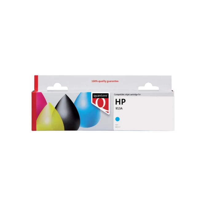 Inktcartridge Quantore alternatief tbv HP F6T77AE 913A blauw