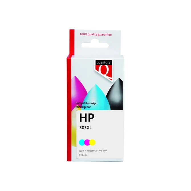 Inktcartridge Quantore alternatief tbv HP T6N03AE 303XL kleur HC