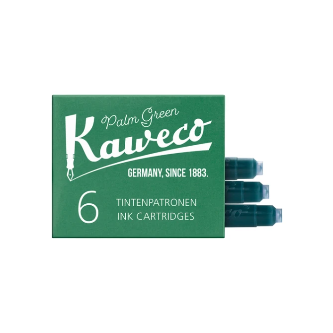 Inktpatroon Kaweco groen doosje à 6 stuks
