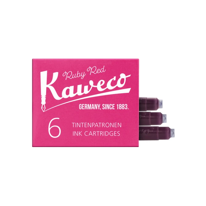 Inktpatroon Kaweco rood doosje à 6 stuks