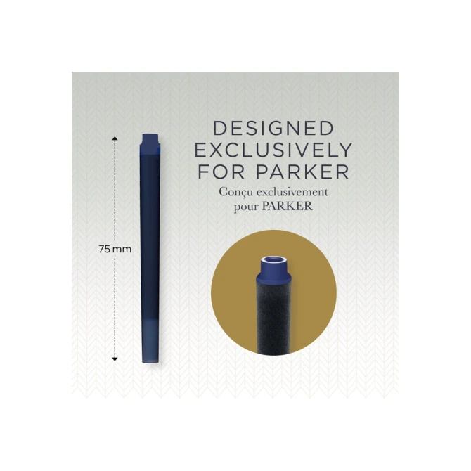 Inktpatroon Parker Quink zwart blister à 10 stuks