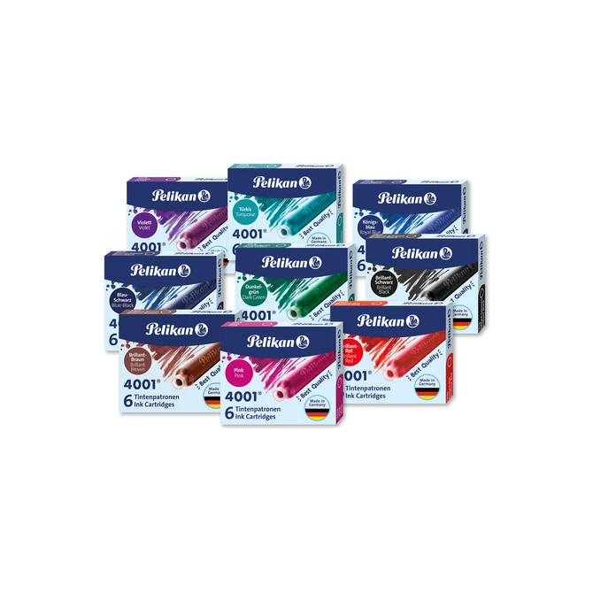 Inktpatroon Pelikan 4001 bruin 6 stuks