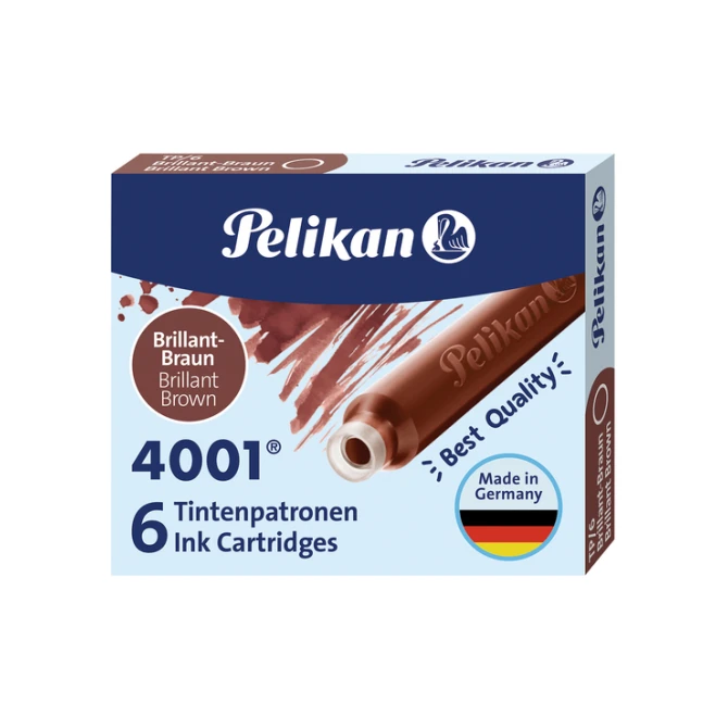 Inktpatroon Pelikan 4001 bruin 6 stuks