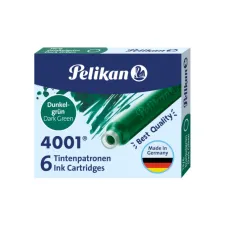 Inktpatroon Pelikan 4001 donkergroen 6 stuks