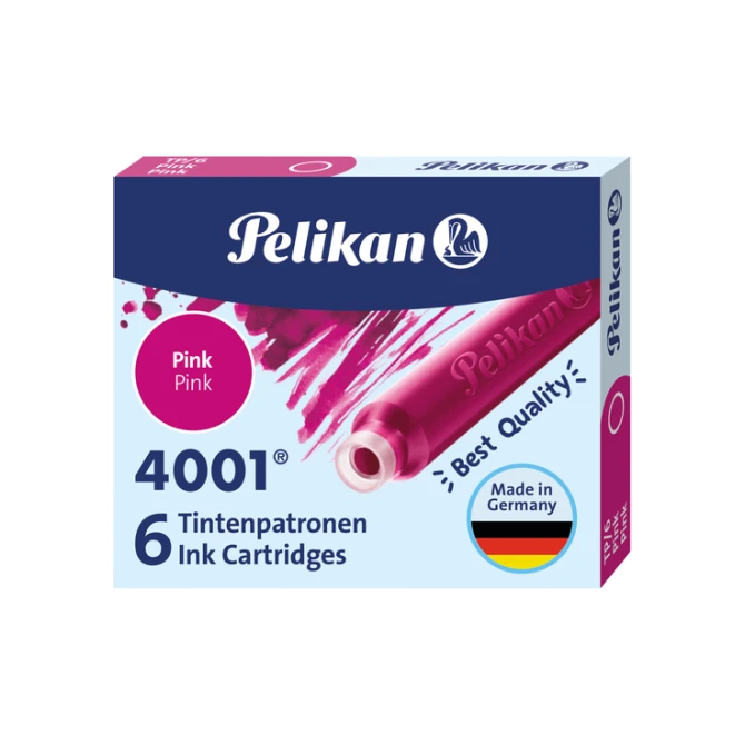 Inktpatroon Pelikan 4001 roze 6 stuks