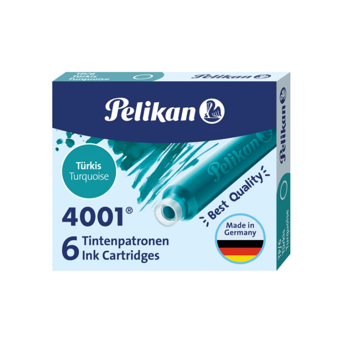 Inktpatroon Pelikan 4001 turquoise 6 stuks