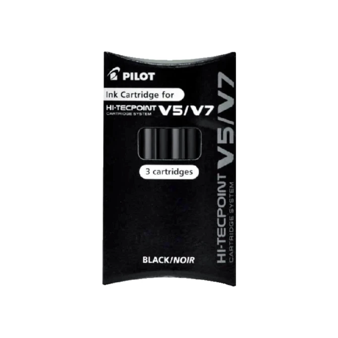 Inktpatroon PILOT Begreen Hi-Tecpoint V5/V7 zwart set à 3 stuks