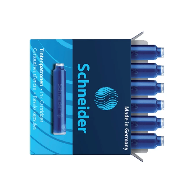 Inktpatroon Schneider din blauw doos à 6 stuks