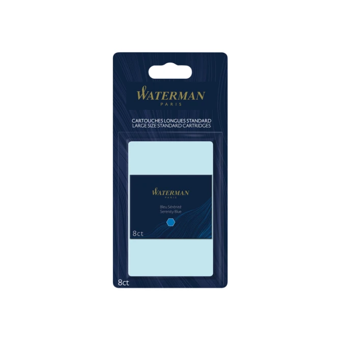 Inktpatroon Waterman internationaal Florida blauw blister à 8 stuks