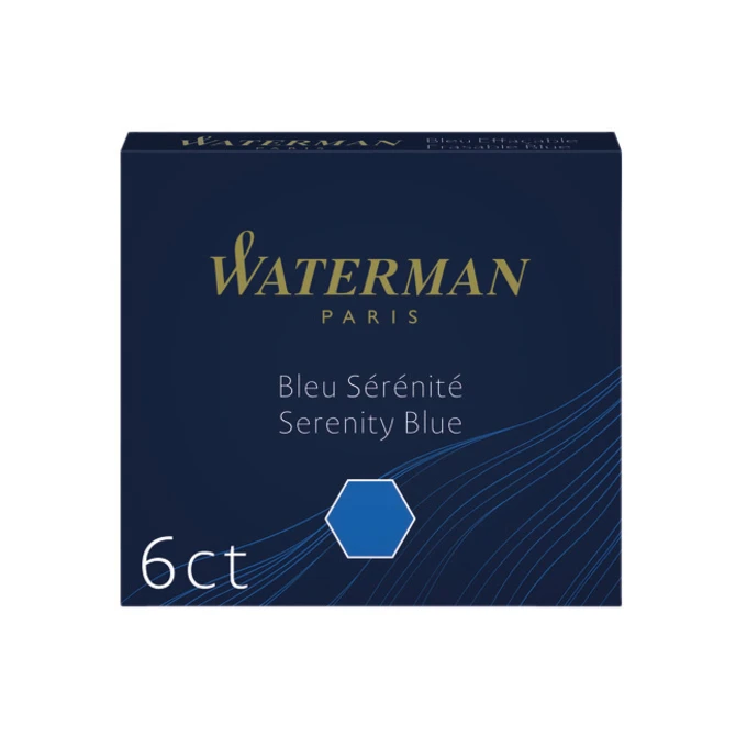 Inktpatroon Waterman internationaal Florida blauw pak à 6 stuks