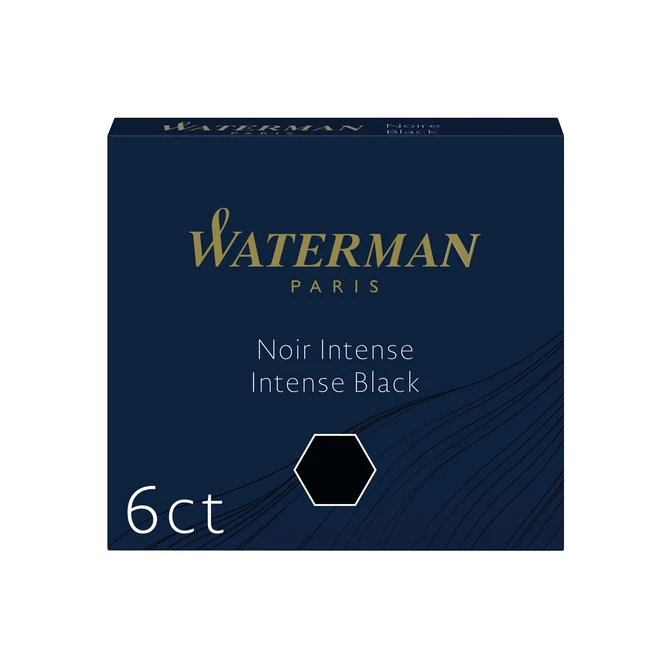 Inktpatroon Waterman internationaal zwart pak à 6 stuks