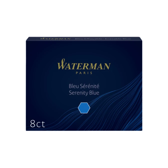 Inktpatroon Waterman nr 23 lang blauw pak à 8 stuks