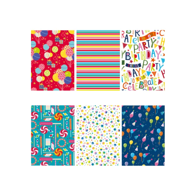 Inpakpapier IG Group Party 200x70cm assorti