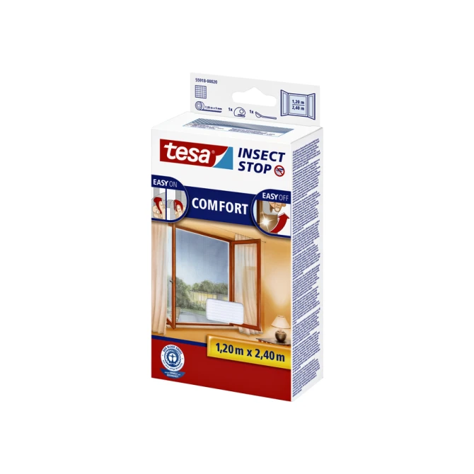 Insectenhor tesa® Insect Stop COMFORT buitendraaiende ramen 1,2x2,4m wit