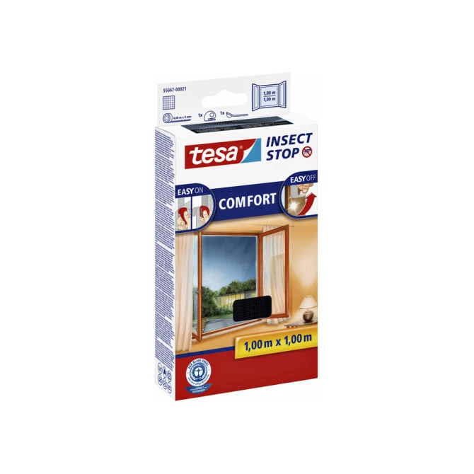 Insectenhor tesa® Insect Stop COMFORT raam 1x1m antraciet