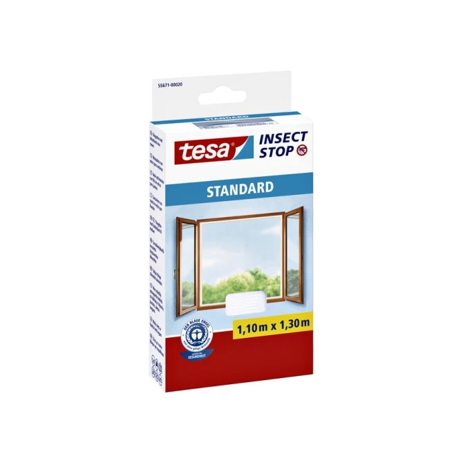 Insectenhor tesa® Insect Stop STANDARD raam 1,10x1,30m wit
