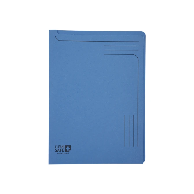 Insteekmap Exacompta L-model Clean'Safe bedrukt blauw 5 stuks