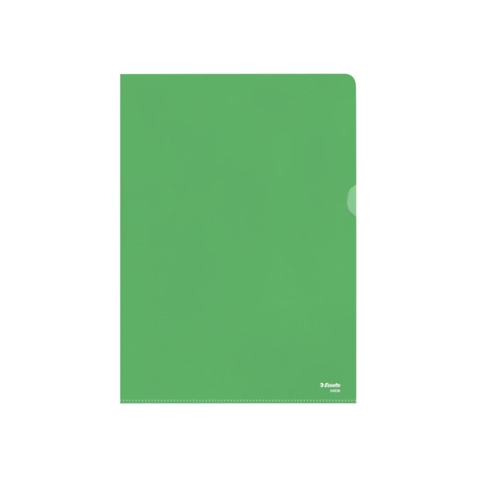 Insteekmap L-model Esselte standaard A4 0.11mm PP groen 100 stuks