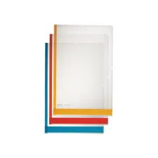 Insteekmap L-model Leitz premium A4 0.15mm PP gekleurde rand transparant 6 stuks Insteekmap L-model Leitz premium A4 0.15mm PP gekleurde rand transparant 6 stuks