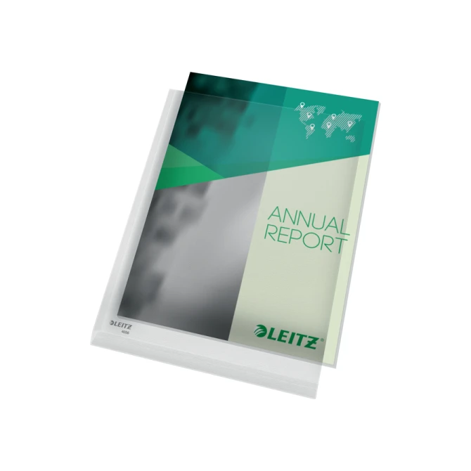 Insteekmap L-model Leitz premium A4 0.17mm PVC met expansievouw nerf 5 stuks