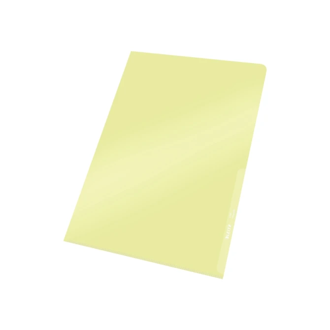 Insteekmap L-model Leitz Premium copy safe 0.15mm PVC A4 geel 100 stuks