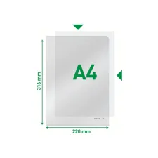 Insteekmap L-model Leitz Premium copy safe 0.15mm PVC A4 transparant 100 stuks Insteekmap L-model Leitz Premium copy safe 0.15mm PVC A4 transparant 100 stuks
