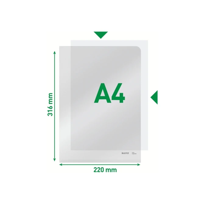 Insteekmap L-model Leitz Premium copy safe 0.15mm PVC A4 transparant 100 stuks