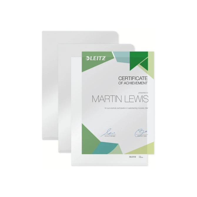 Insteekmap L-model Leitz Premium copy safe 0.15mm PVC A4 transparant 100 stuks