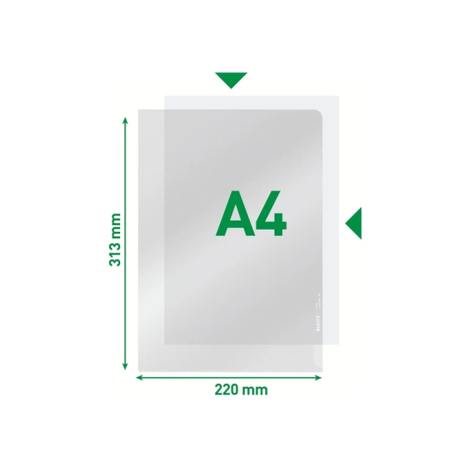 Insteekmap L-model Leitz Premium lasnaad copy safe 0.15mm PVC A4 transparant 100 stuks