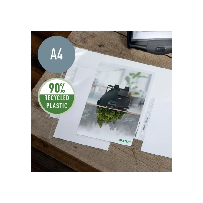 Insteekmap L-model Leitz Recycle A4 0.10mm PP transparant  25 stuks
