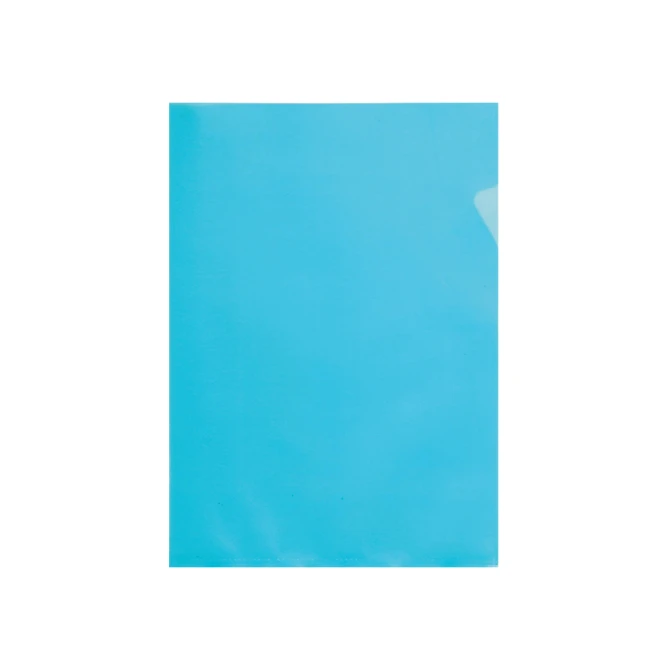 Insteekmap L-model Quantore A4 PP 0.12mm blauw 25 stuks
