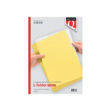 Insteekmap L-model Quantore A4 PP 0.12mm geel 25 stuks