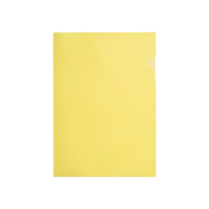 Insteekmap L-model Quantore A4 PP 0.12mm geel 25 stuks