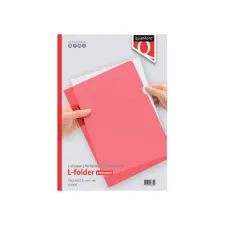 Insteekmap L-model Quantore A4 PP 0.12mm rood 25 stuks