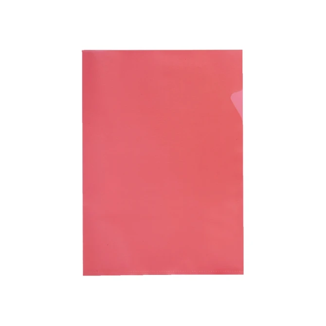 Insteekmap L-model Quantore A4 PP 0.12mm rood 25 stuks