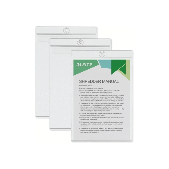 Insteekmap U-model Leitz Premium met ophangoog 0.20mm PVC A5 transparant 50 stuks