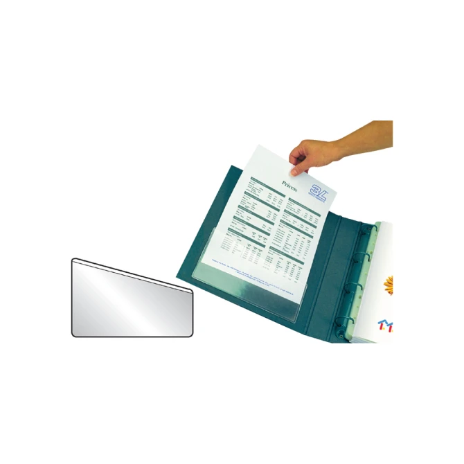 Insteektas Djois U-map 217x130mm zelfklevend PP transparant 5 stuks