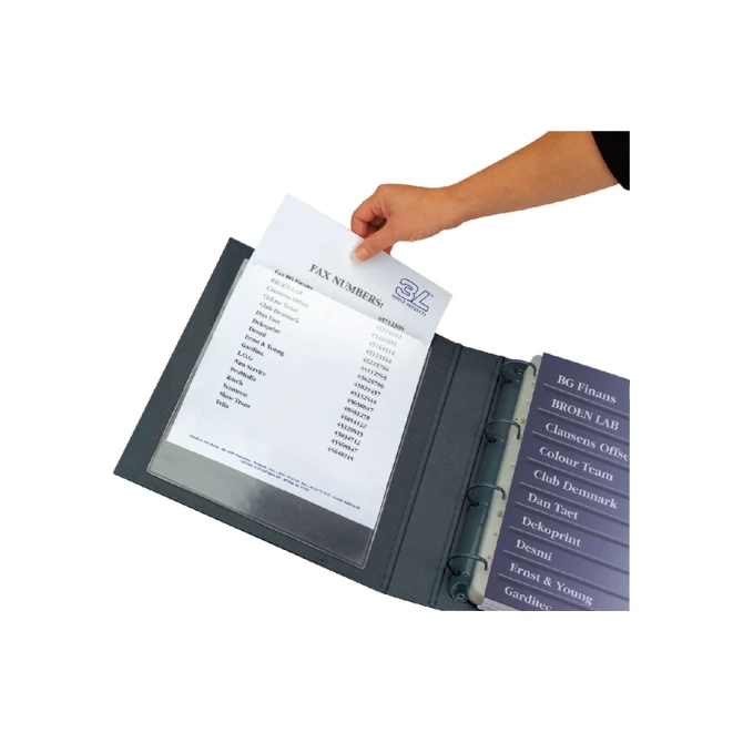 Insteektas Djois U-map 220x305mm zelfklevend PP transparant 10 stuks