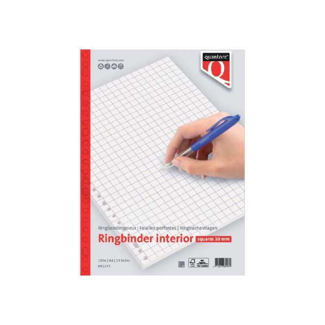 Interieur Quantore A4 23-gaats ruit 10mm 100vel