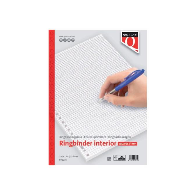 Interieur Quantore A4 23-gaats ruit 5mm 100vel