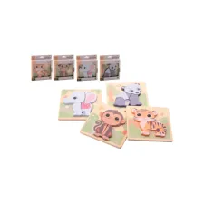 Jouéco The Wildies Family puzzel 4 ass