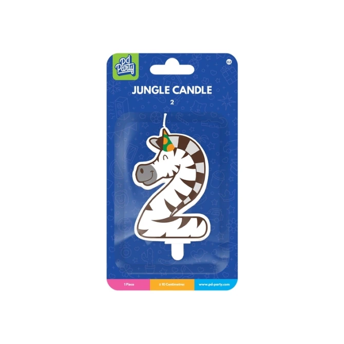 Jungle candle 2 Zebra