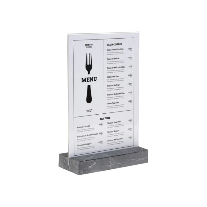 Kaarthouder Europel A4 Polystone antraciet