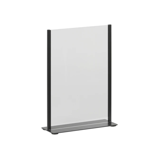 Kaarthouder Europel metaal met acryl bord A4 zwart