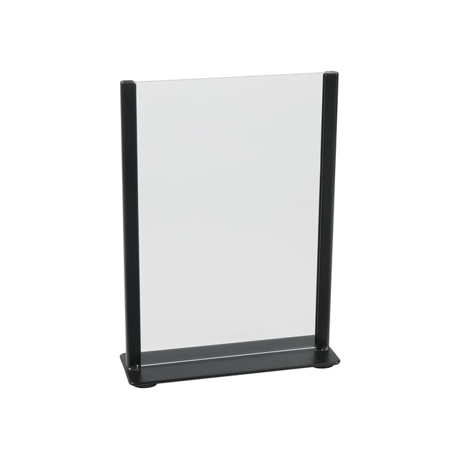 Kaarthouder Europel metaal met acryl bord A5 zwart